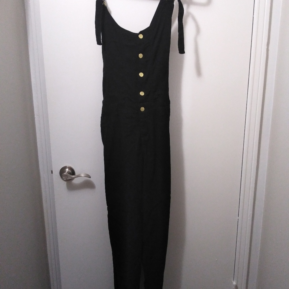 Gold button jumpsuit